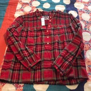 NWT Plaid Henley from J. Crew
